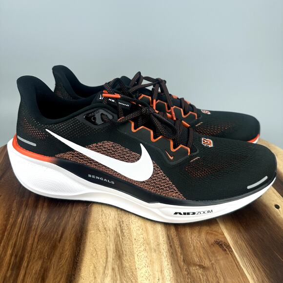 Nike Air Zoom Pegasus 41 Men's Sz 13 Cincinnati Bengals NFL Running FZ50712-001 - Picture 1 of 7